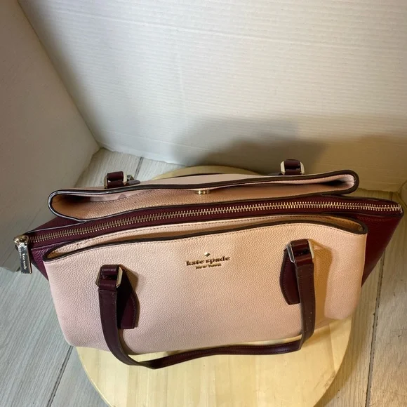 Kate Spade Colorblock New York Monet Triple Compartment Leather Handbag - Picture 16 of 16